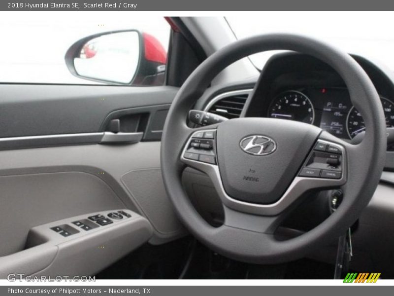 Scarlet Red / Gray 2018 Hyundai Elantra SE