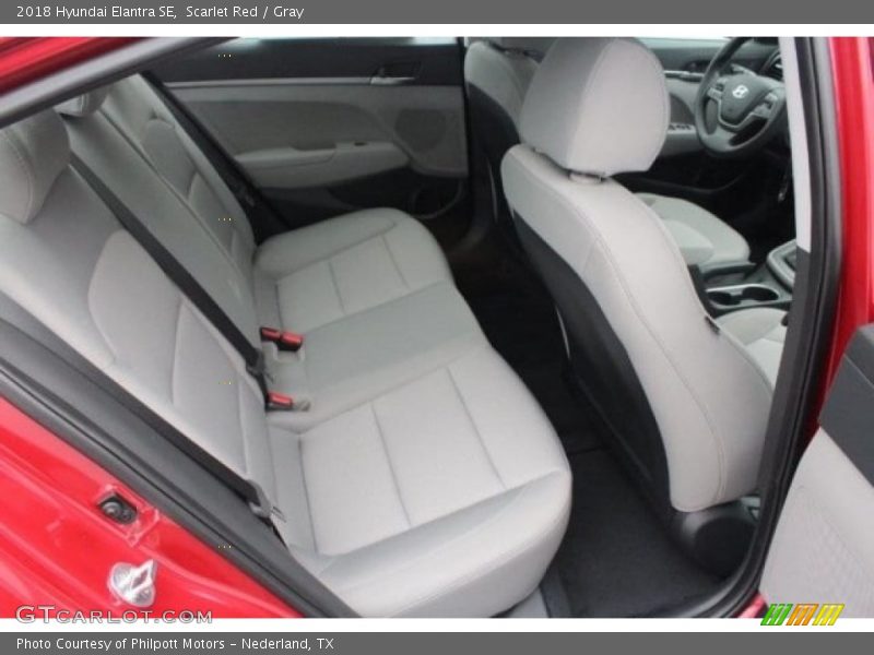 Scarlet Red / Gray 2018 Hyundai Elantra SE