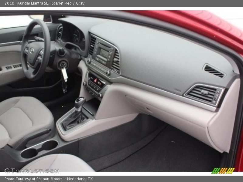 Scarlet Red / Gray 2018 Hyundai Elantra SE