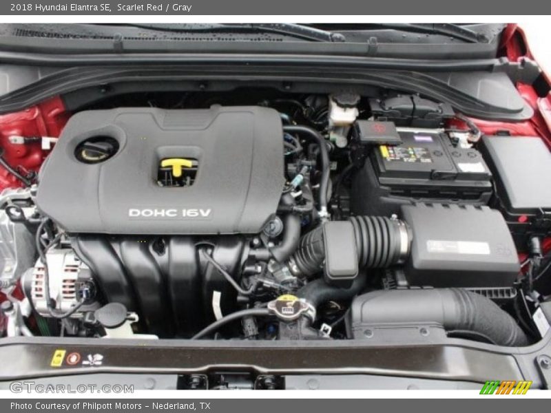 Scarlet Red / Gray 2018 Hyundai Elantra SE