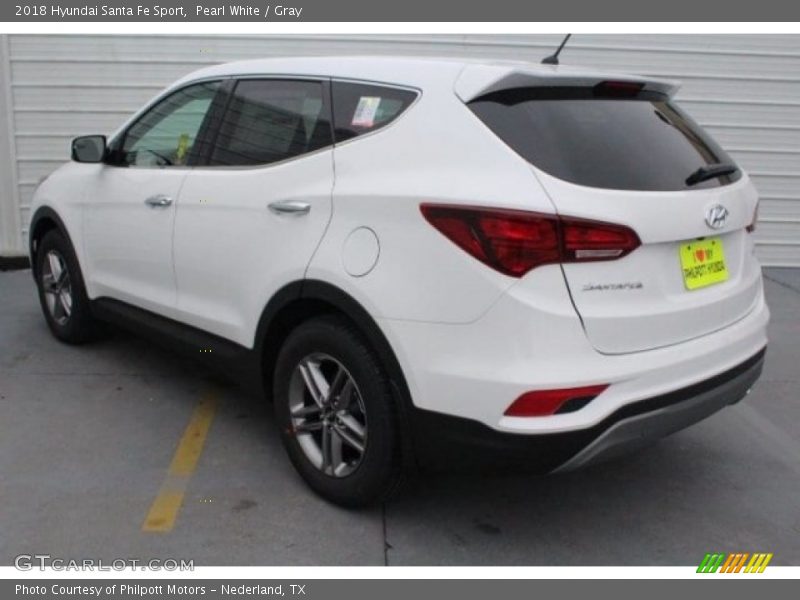 Pearl White / Gray 2018 Hyundai Santa Fe Sport
