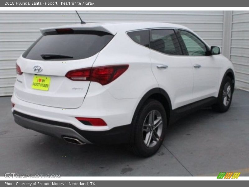 Pearl White / Gray 2018 Hyundai Santa Fe Sport