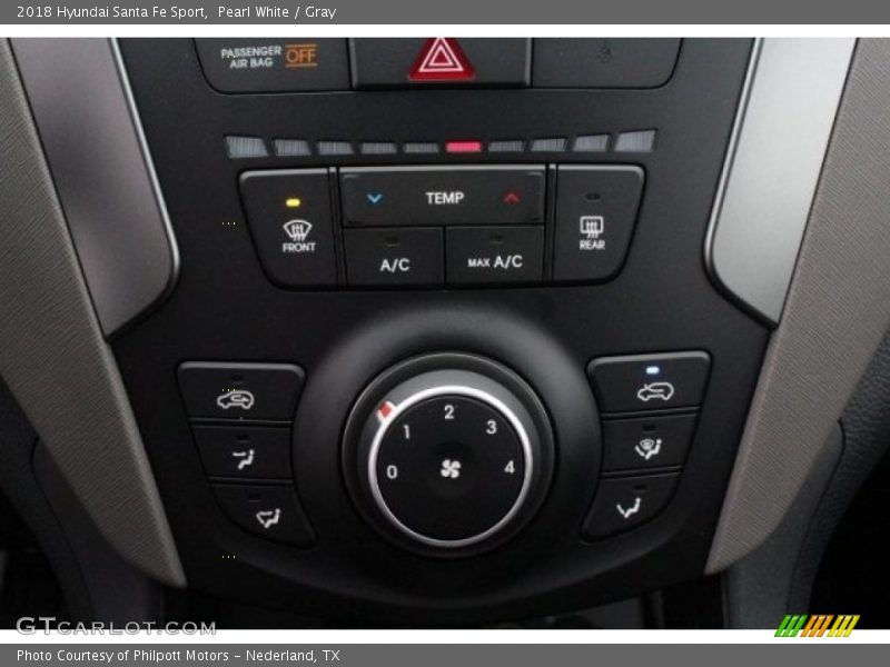 Pearl White / Gray 2018 Hyundai Santa Fe Sport