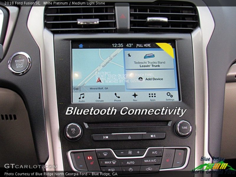 White Platinum / Medium Light Stone 2018 Ford Fusion SE