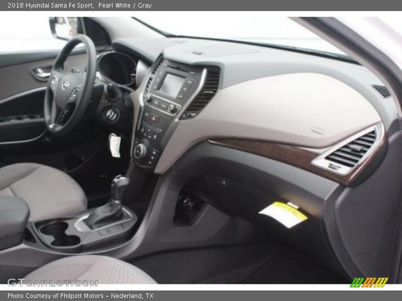 Pearl White / Gray 2018 Hyundai Santa Fe Sport