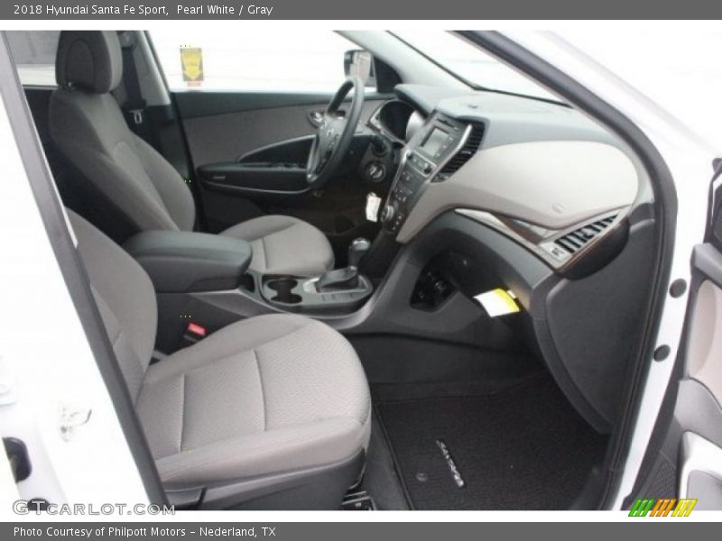 Pearl White / Gray 2018 Hyundai Santa Fe Sport