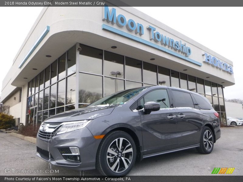 Modern Steel Metallic / Gray 2018 Honda Odyssey Elite