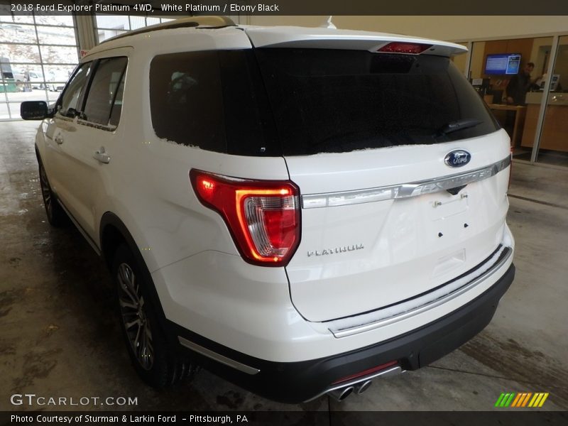 White Platinum / Ebony Black 2018 Ford Explorer Platinum 4WD