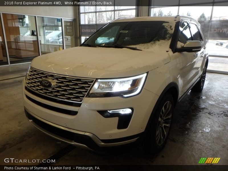 White Platinum / Ebony Black 2018 Ford Explorer Platinum 4WD