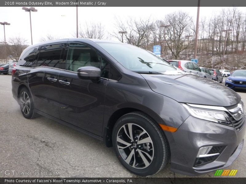 Modern Steel Metallic / Gray 2018 Honda Odyssey Elite