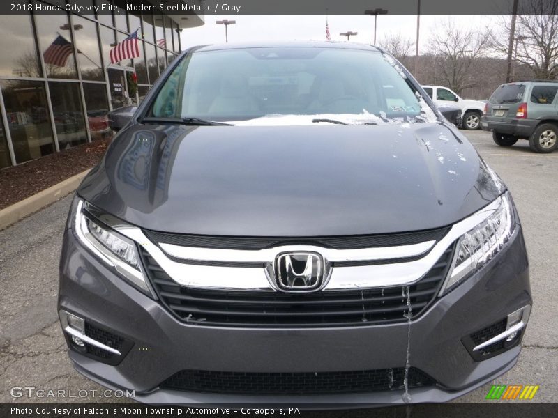 Modern Steel Metallic / Gray 2018 Honda Odyssey Elite