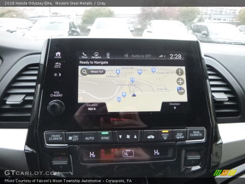 Modern Steel Metallic / Gray 2018 Honda Odyssey Elite