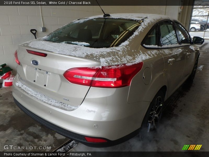 White Gold / Charcoal Black 2018 Ford Focus SEL Sedan