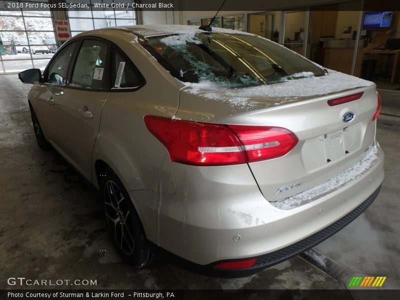 White Gold / Charcoal Black 2018 Ford Focus SEL Sedan