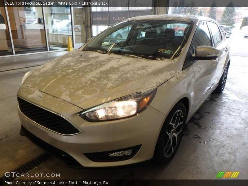 White Gold / Charcoal Black 2018 Ford Focus SEL Sedan