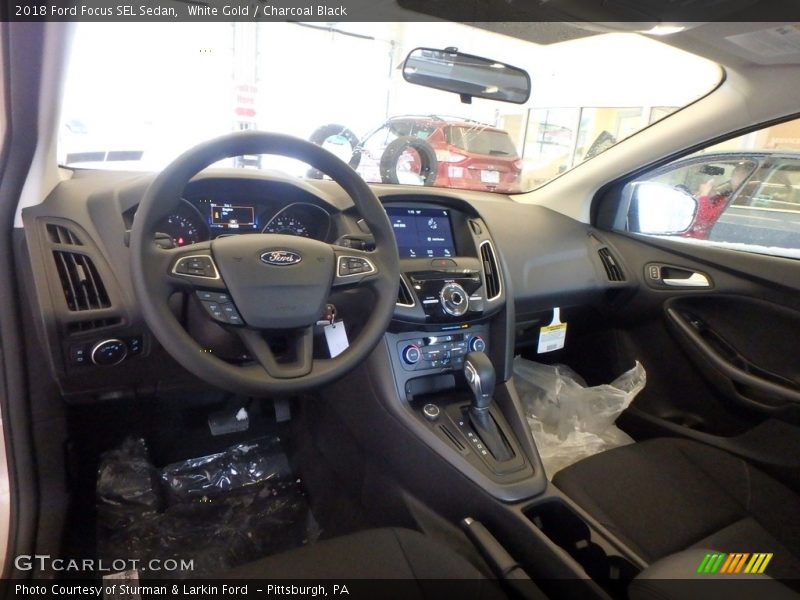 White Gold / Charcoal Black 2018 Ford Focus SEL Sedan
