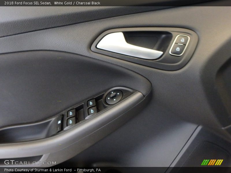 White Gold / Charcoal Black 2018 Ford Focus SEL Sedan