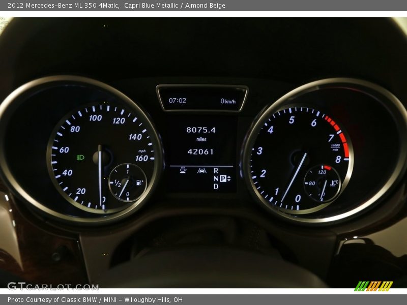 Capri Blue Metallic / Almond Beige 2012 Mercedes-Benz ML 350 4Matic