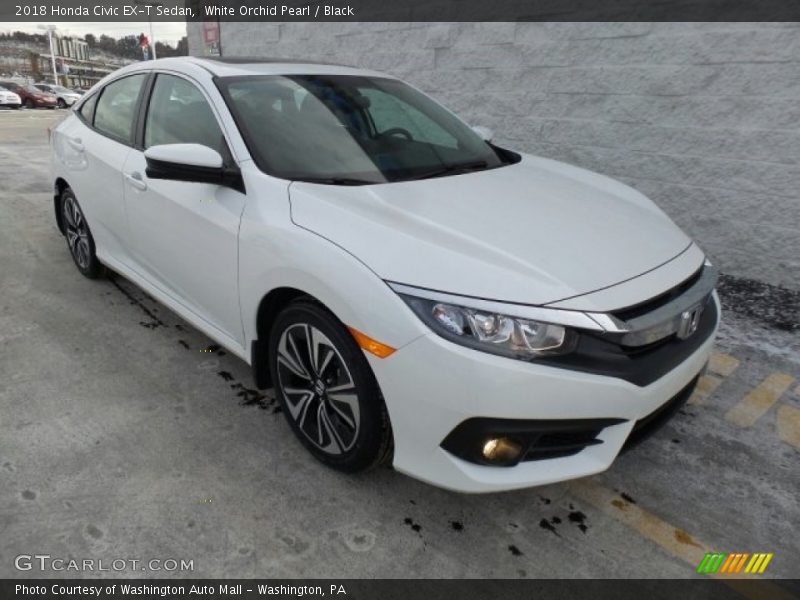 White Orchid Pearl / Black 2018 Honda Civic EX-T Sedan