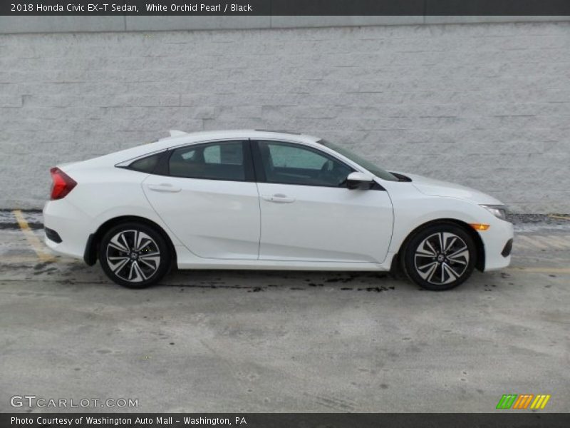 White Orchid Pearl / Black 2018 Honda Civic EX-T Sedan