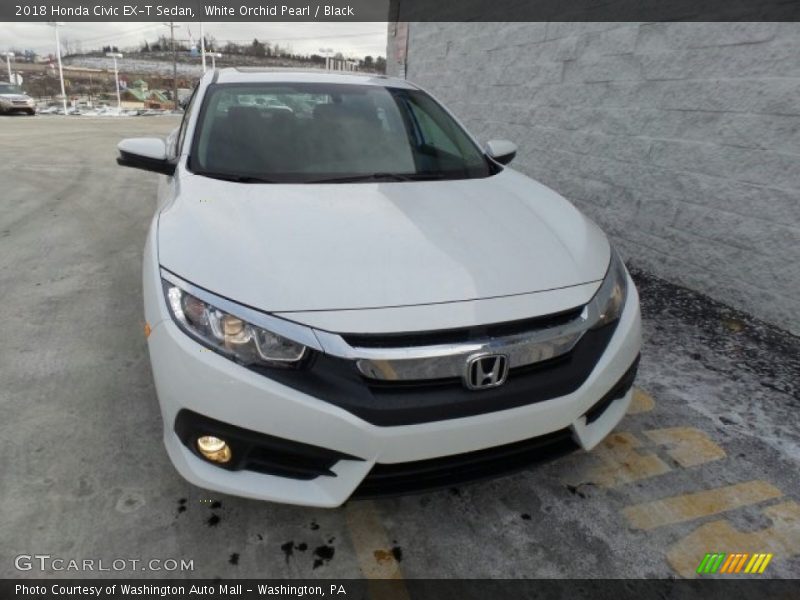 White Orchid Pearl / Black 2018 Honda Civic EX-T Sedan