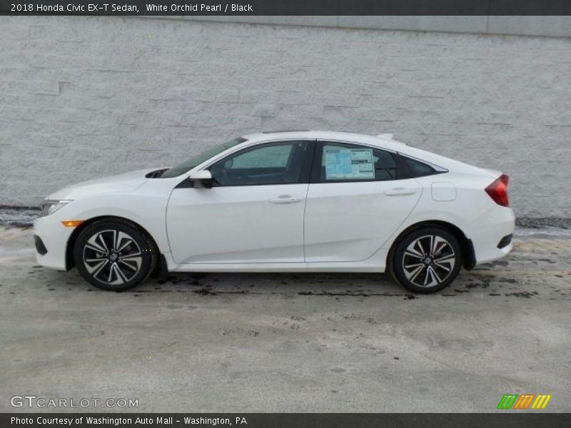 White Orchid Pearl / Black 2018 Honda Civic EX-T Sedan