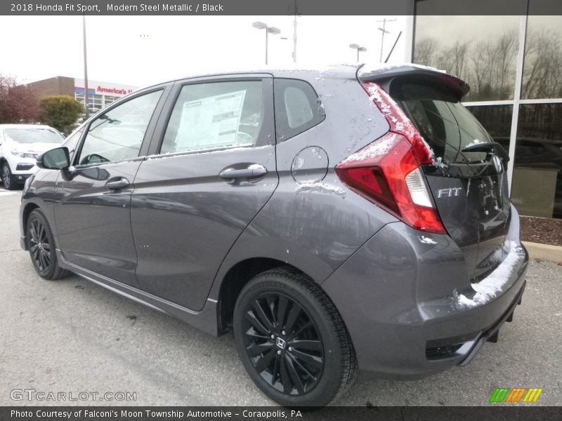 Modern Steel Metallic / Black 2018 Honda Fit Sport