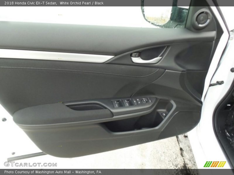 White Orchid Pearl / Black 2018 Honda Civic EX-T Sedan