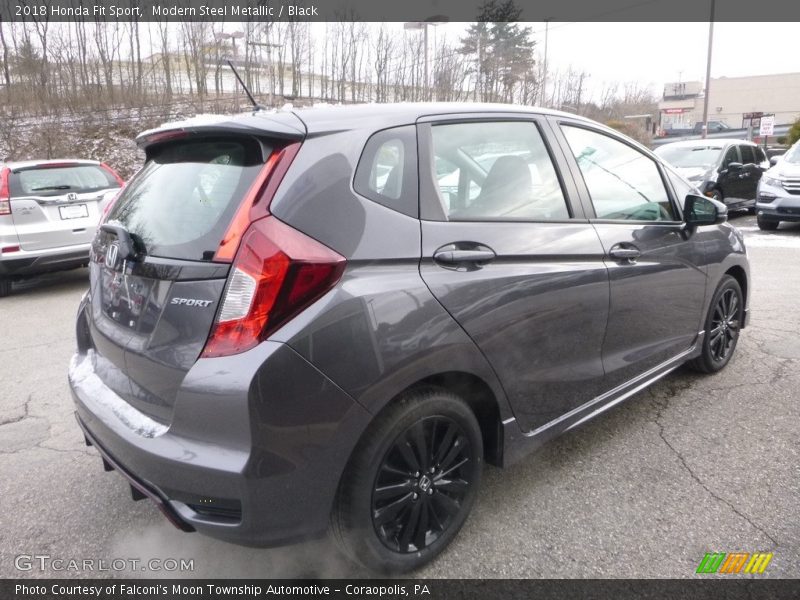 Modern Steel Metallic / Black 2018 Honda Fit Sport