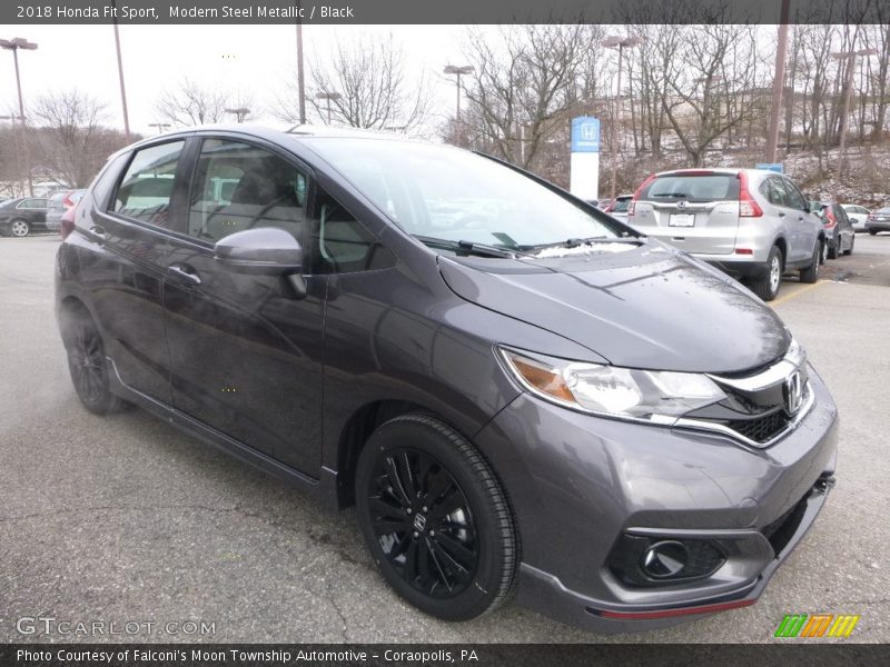 Modern Steel Metallic / Black 2018 Honda Fit Sport