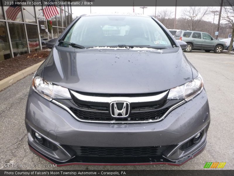 Modern Steel Metallic / Black 2018 Honda Fit Sport