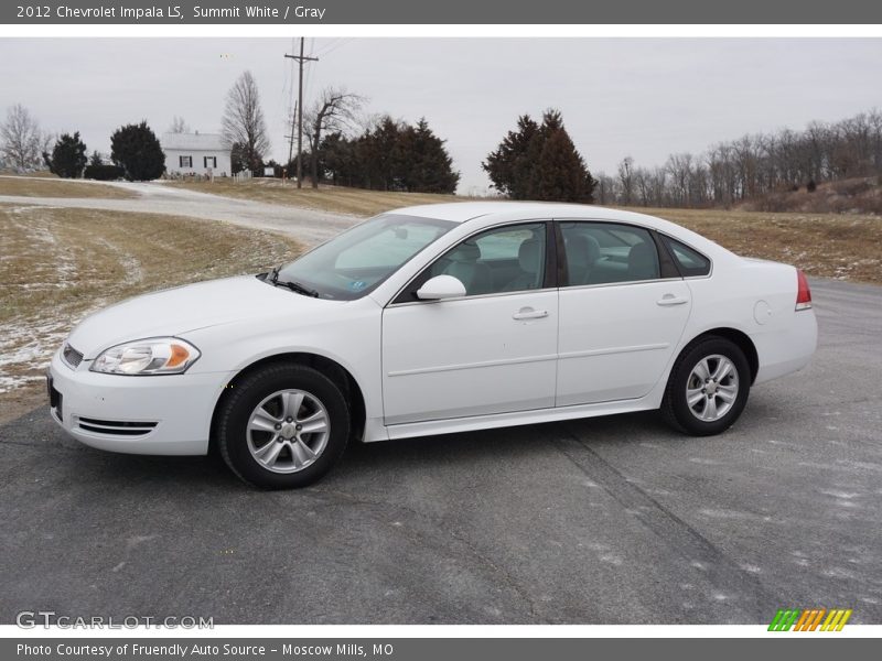 Summit White / Gray 2012 Chevrolet Impala LS