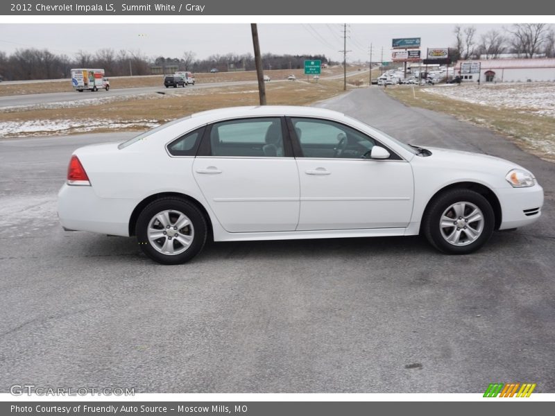 Summit White / Gray 2012 Chevrolet Impala LS