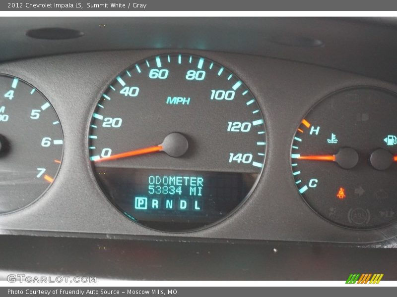 Summit White / Gray 2012 Chevrolet Impala LS
