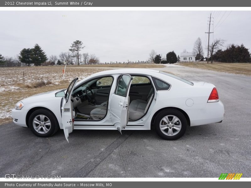 Summit White / Gray 2012 Chevrolet Impala LS