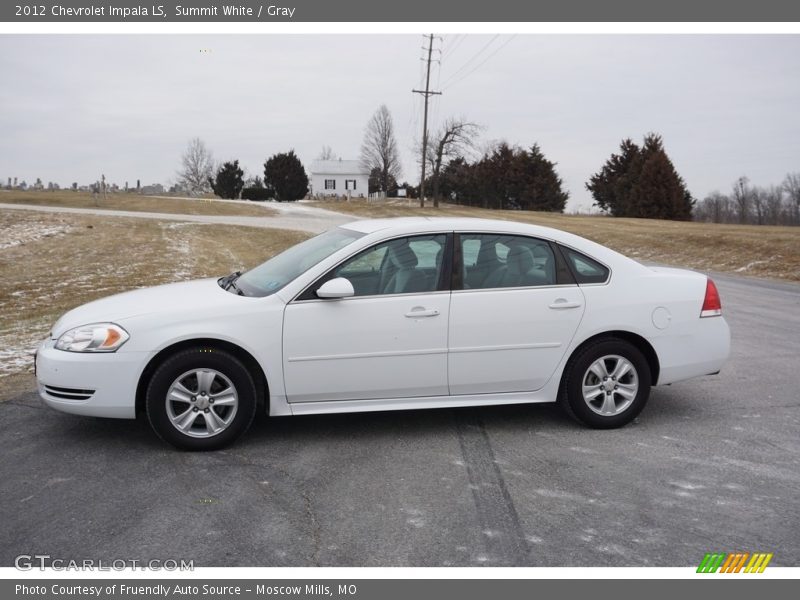 Summit White / Gray 2012 Chevrolet Impala LS