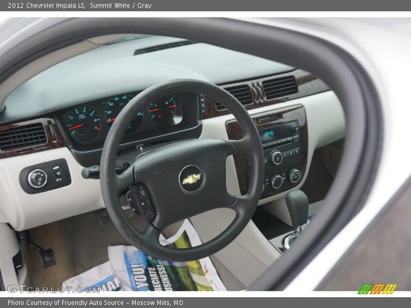 Summit White / Gray 2012 Chevrolet Impala LS