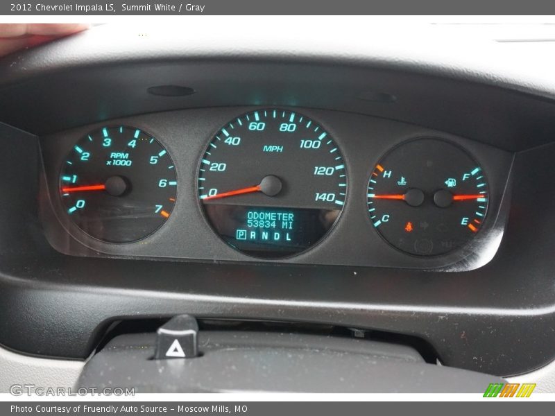 Summit White / Gray 2012 Chevrolet Impala LS