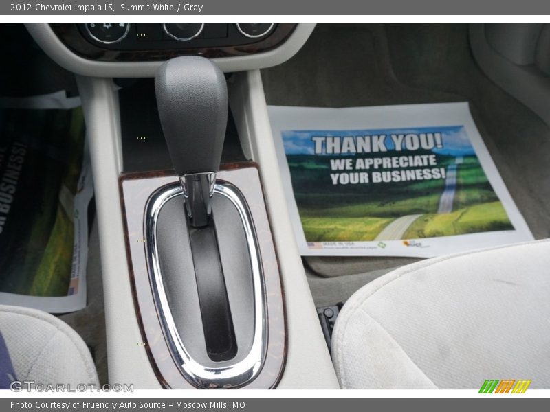 Summit White / Gray 2012 Chevrolet Impala LS
