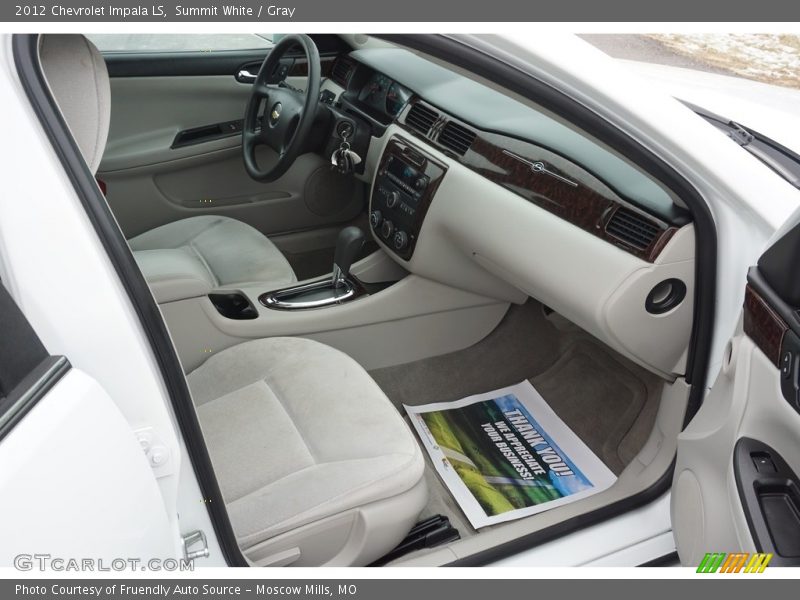 Summit White / Gray 2012 Chevrolet Impala LS