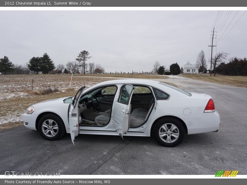 Summit White / Gray 2012 Chevrolet Impala LS