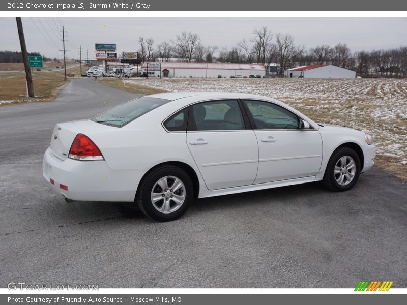 Summit White / Gray 2012 Chevrolet Impala LS
