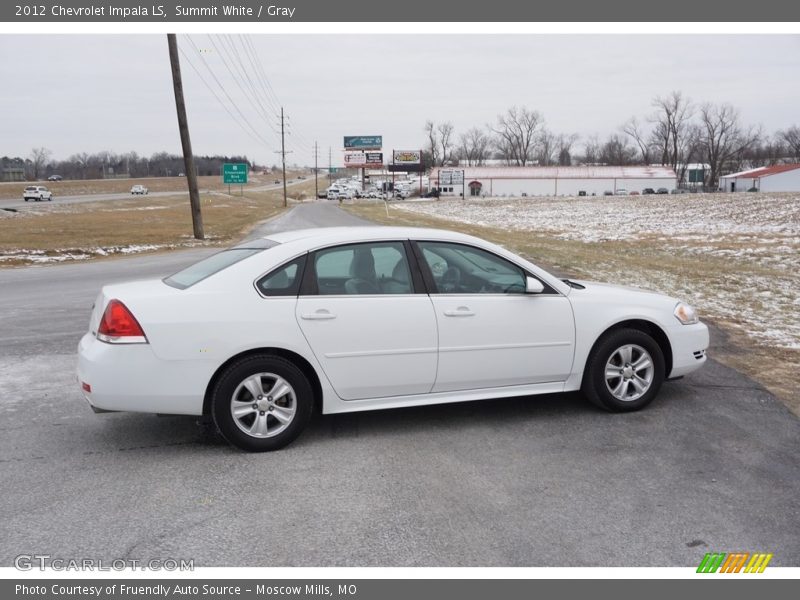 Summit White / Gray 2012 Chevrolet Impala LS