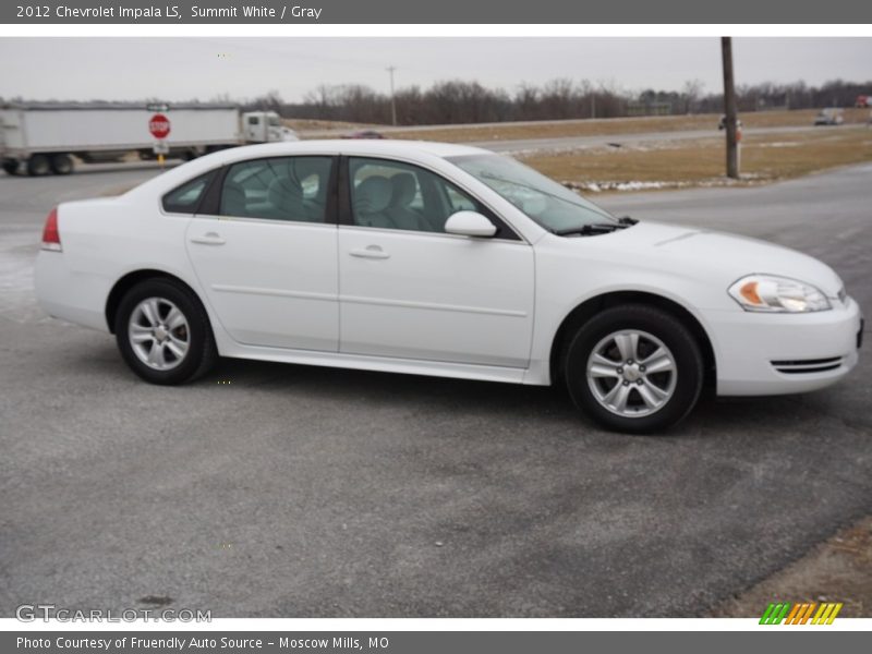 Summit White / Gray 2012 Chevrolet Impala LS