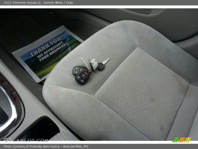 Summit White / Gray 2012 Chevrolet Impala LS