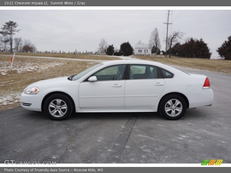 Summit White / Gray 2012 Chevrolet Impala LS
