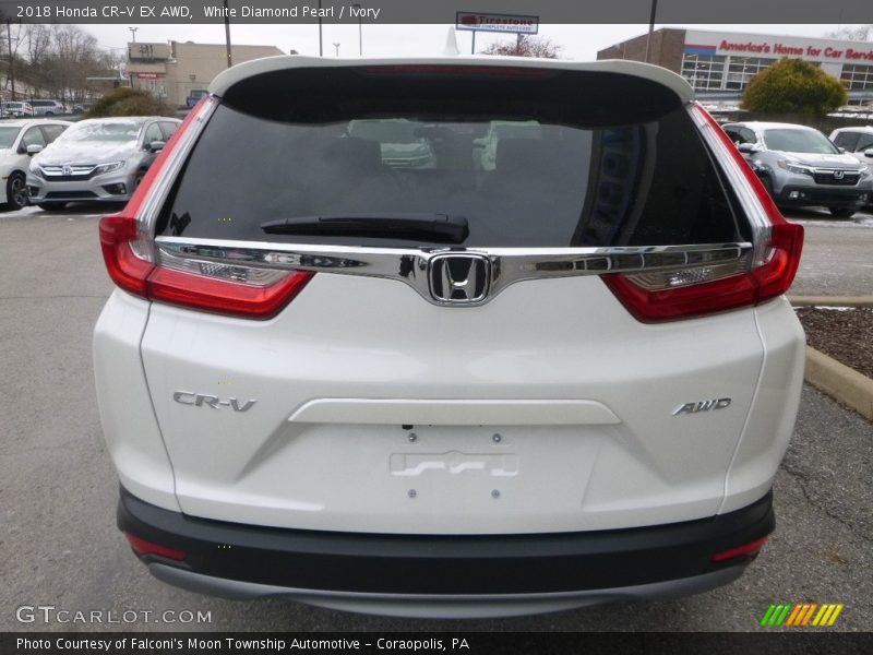 White Diamond Pearl / Ivory 2018 Honda CR-V EX AWD