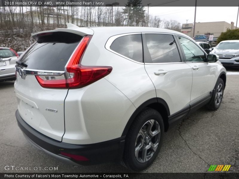 White Diamond Pearl / Ivory 2018 Honda CR-V EX AWD