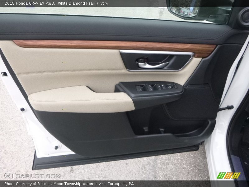 White Diamond Pearl / Ivory 2018 Honda CR-V EX AWD