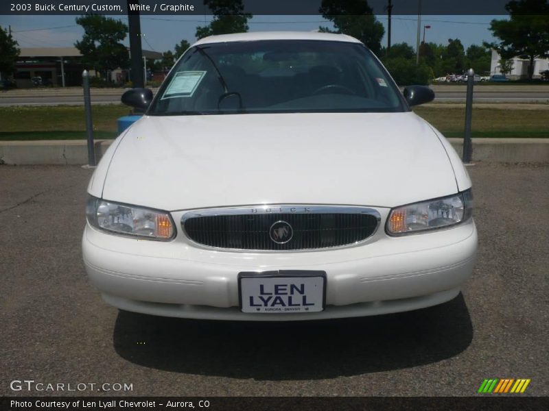 White / Graphite 2003 Buick Century Custom